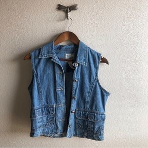 Vintage 90s St.John’s Bay Denim Collection Women’s Denim Vest